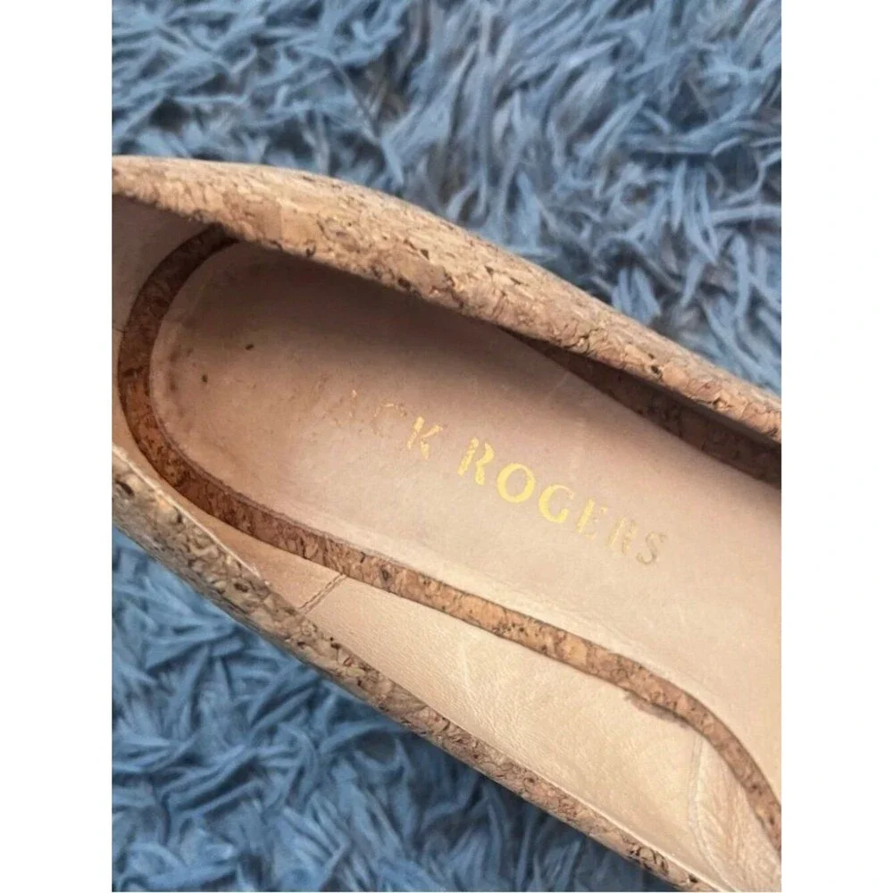 Jack Rogers Kork Palmer Crisscross Wedge Espadrille Size 10